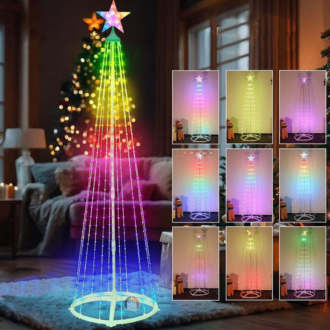 Miniatura 5 de Árbol De Navidad Cónico Rgb Con Control